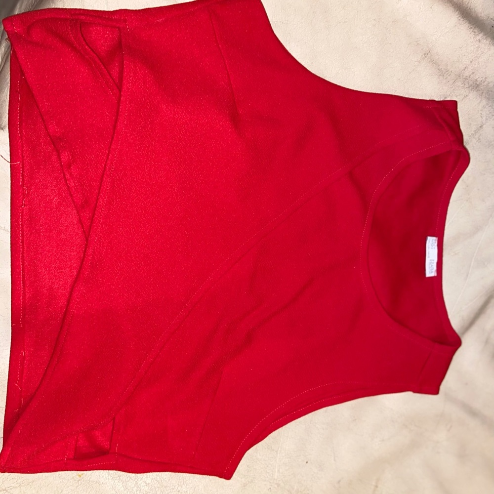 Cherry Red Crop Top